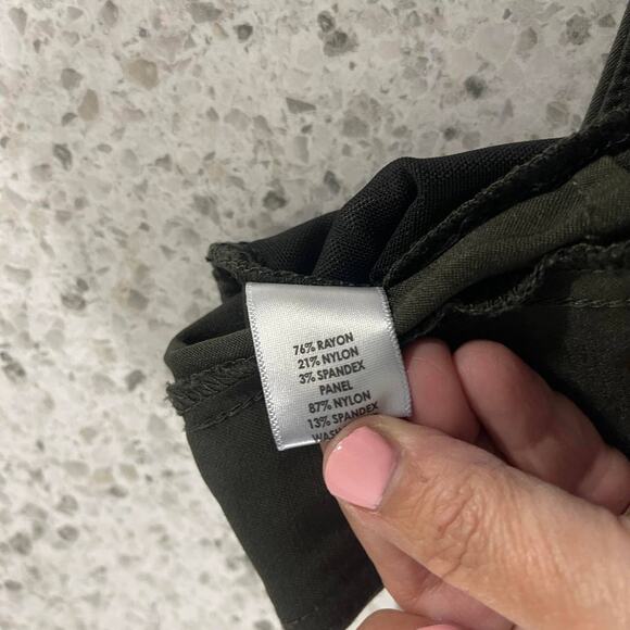 Kim Rogers women's size 8 khaki green olive pants slacks trousers petite short - Picture 9 of 12